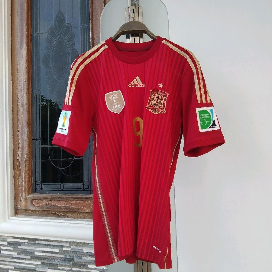 Jersey Spain 2014 World Cup Original #9 TORRES adidas S vintage rare ori classic Spanyol Barca Madri