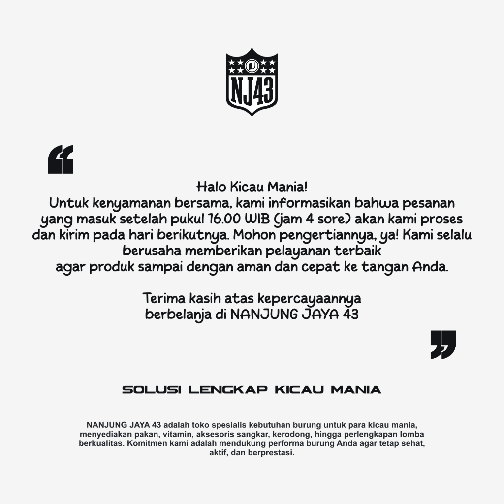 Ay00 Tas Sangkar Burung Ebod Jaya Ekslusif Pelindung Sangkar Kuat & Waterproof