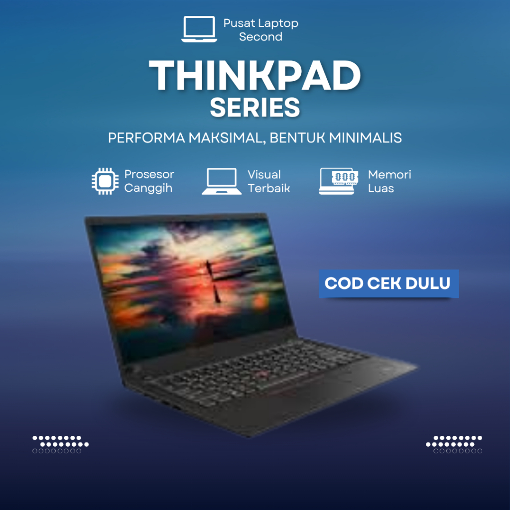 Laptop Lenovo Thinkpad T450s T480 L380 L390 L490 X280 Core i5 Ram 8Gb Ssd 256Gb Bergaransi 100%