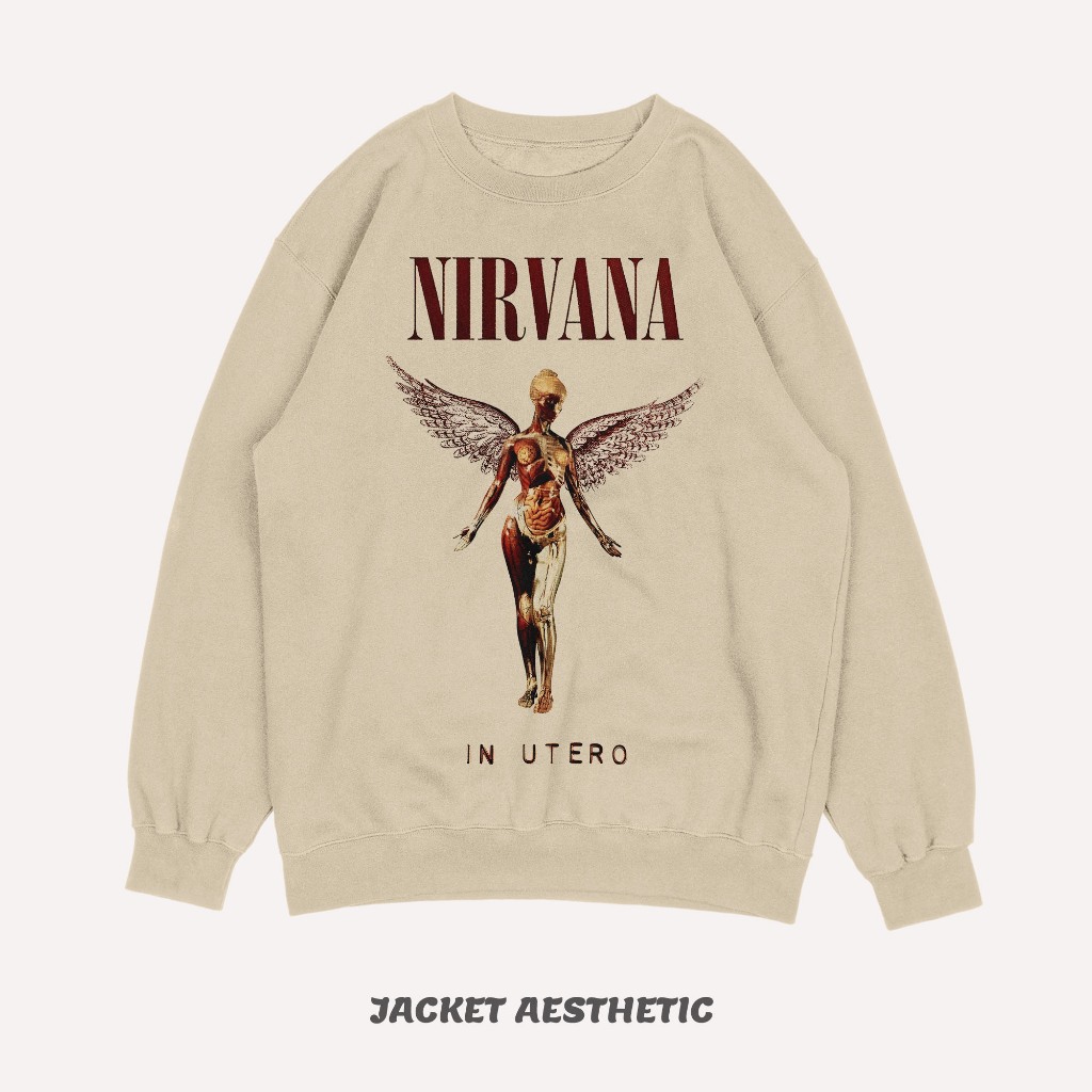 Sweatshirt Crewneck NIRVANA "in Utero" Vintage Musik Unisex | Available 2 Colours