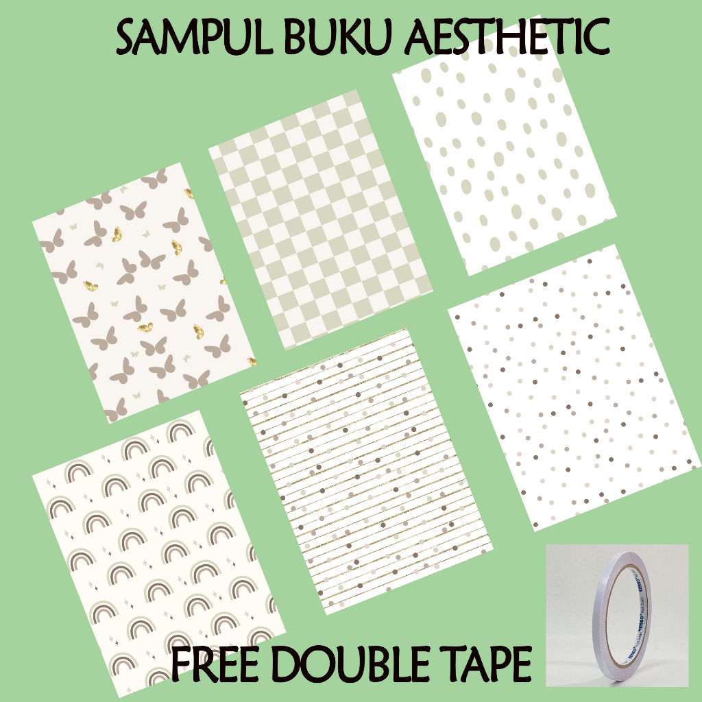 

(ISI 5 lEMBAR) Sampul Buku Aesthetic - Sampul Buku Tulis - Sampul Buku Sekolah - Sampul Buku Pelajaran - BB