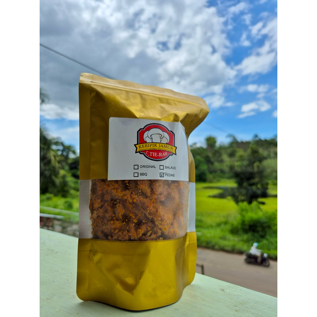 

keripik jamur tiram (pedas)
