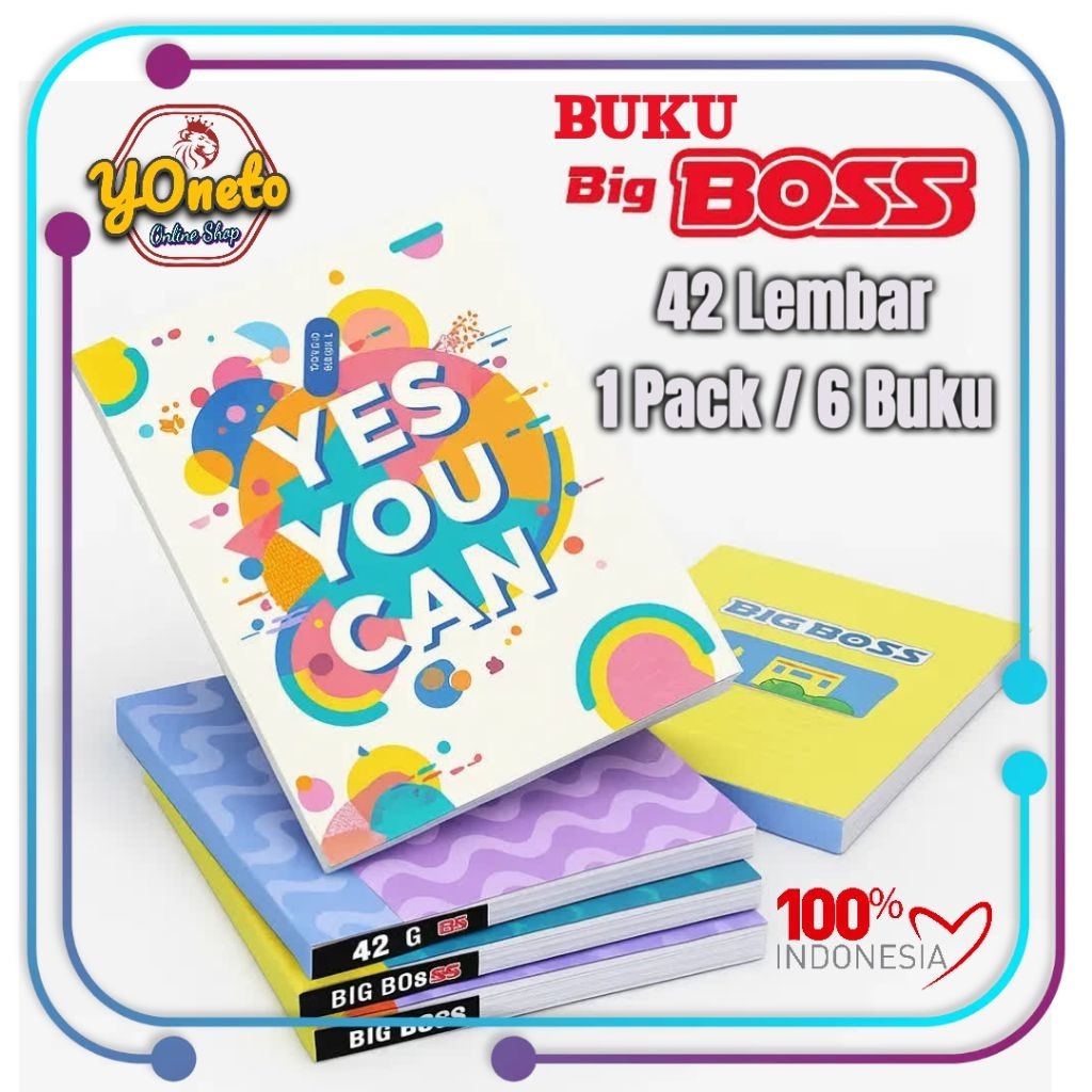 

Buku Tulis Big Boss isi 42 Lembar (1 Pack/ 6 Buku)