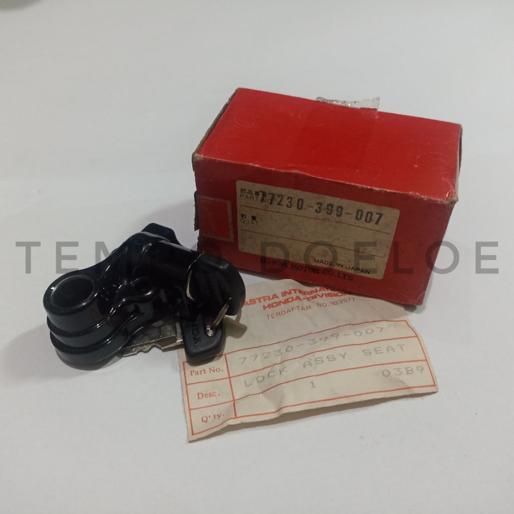 Kunci Jok Sadle Honda GL100 GL125 GL 100 125 Original Japan NOS 77230-399-007
