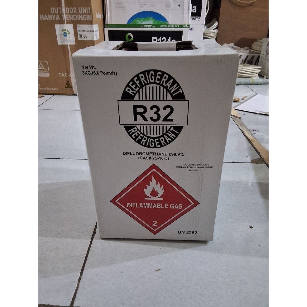 Freon R32 Refrigerant tabung kecil 3kg