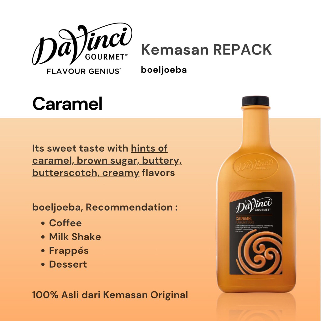 

FLIPTOP - DaVinci Caramel Sauce Repack [75, 100, 125] g