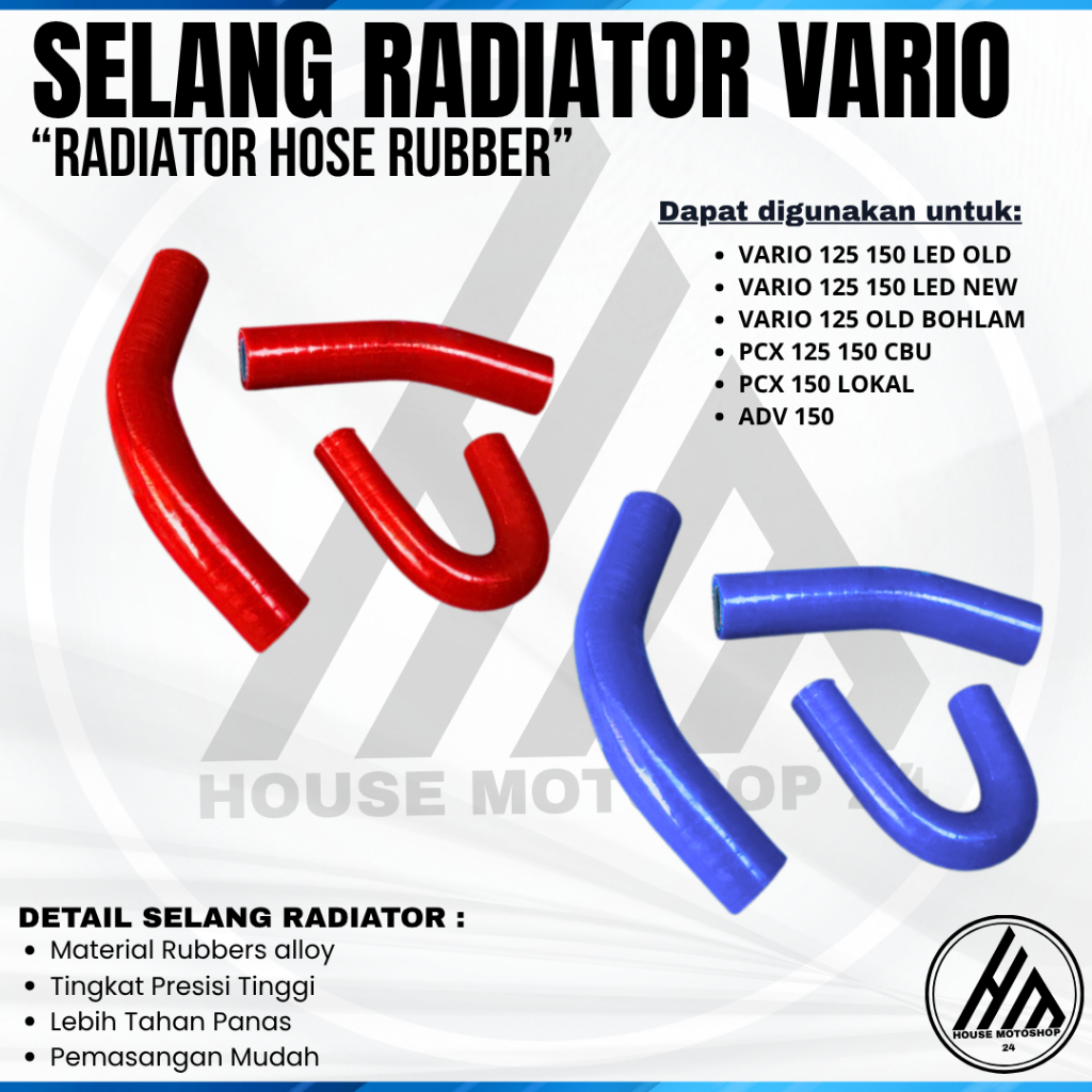 Selang Radiator biru Thailand Vario 125 150 PCX CBU Lokal 150 ADV 150 COVER RADIATOR SPION PCX JALU