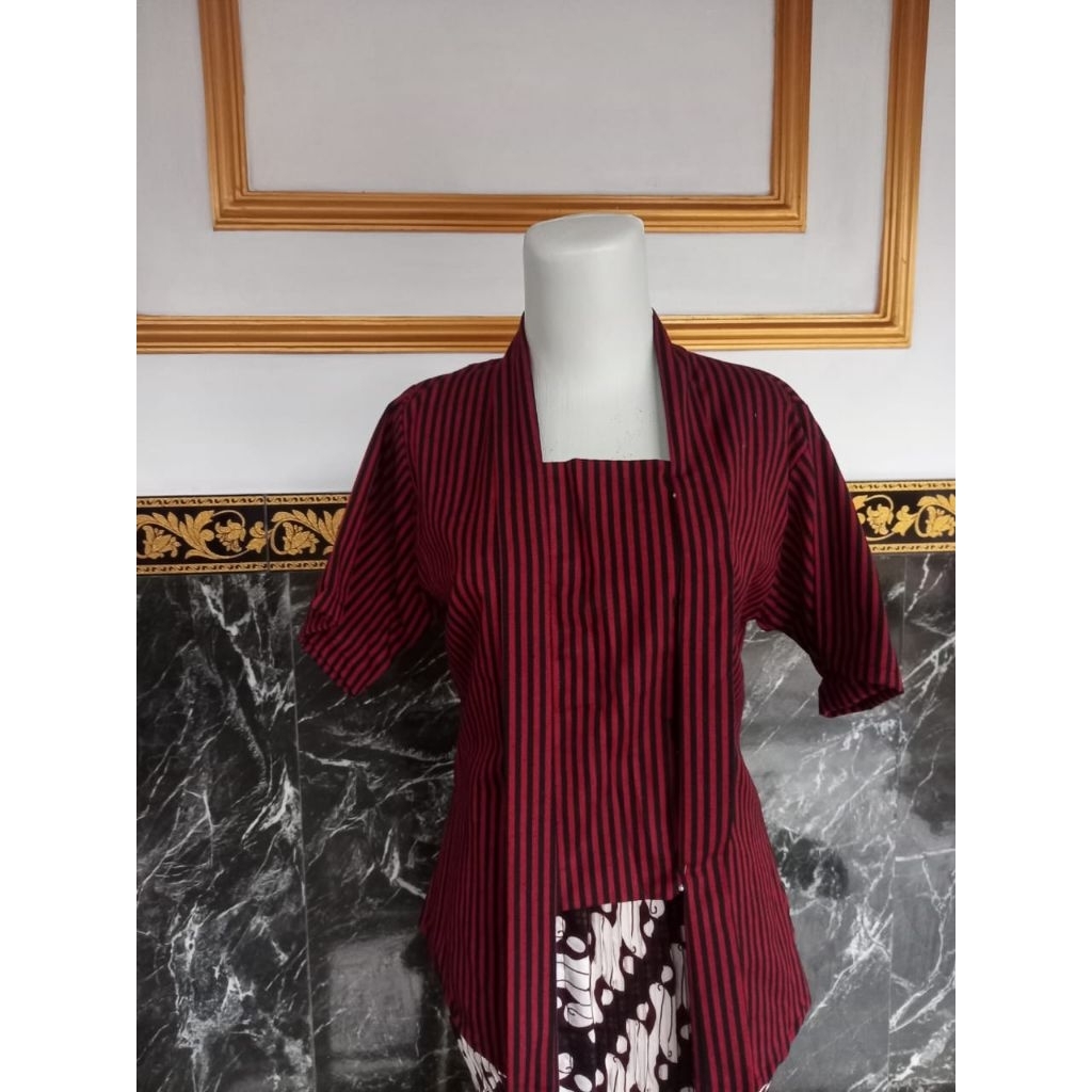 KEBAYA LURIK KUTUBARU LENGAN PENDEK DEWASA