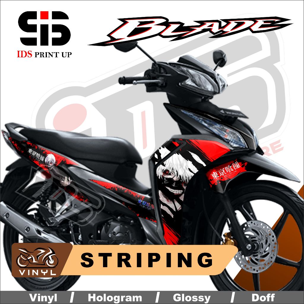 Stiker Blade 110 125 New keren Stiker Motor Blade Striping Blade New Kaneki