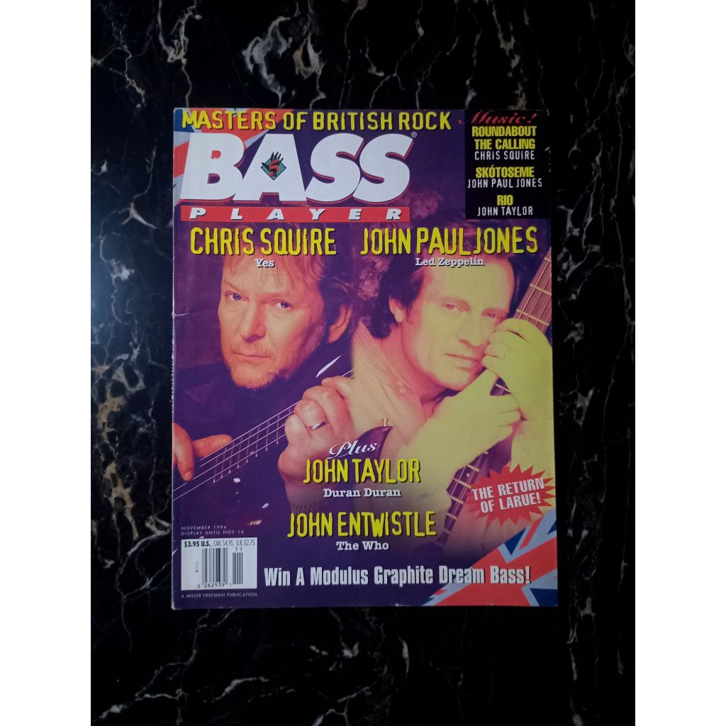 Majalah BASS PLAYER - November 1994 Chris Squire / John Paul Jones