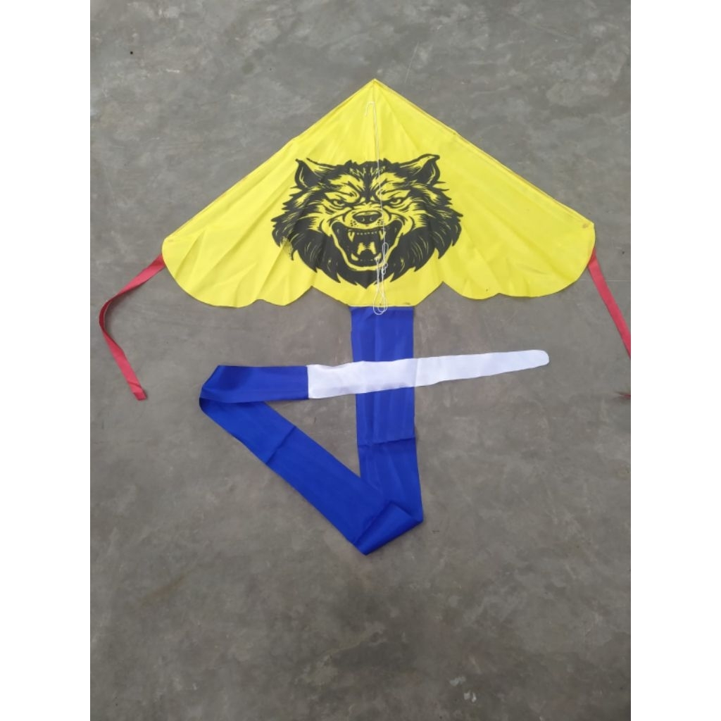 layangan hias 1 warna/layangan sablon/layangan delta