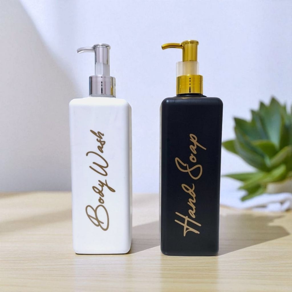 BOTOL PUMP 500ML KOTAK / BOTOL PUMP REFIL / BOTOL SABUN REFFIL/ BOTOL PUMP ESTETIK / BOTOL SABUN