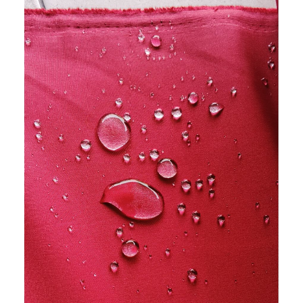 kain taslan Korea merah terang 100% waterproof kain tbal
