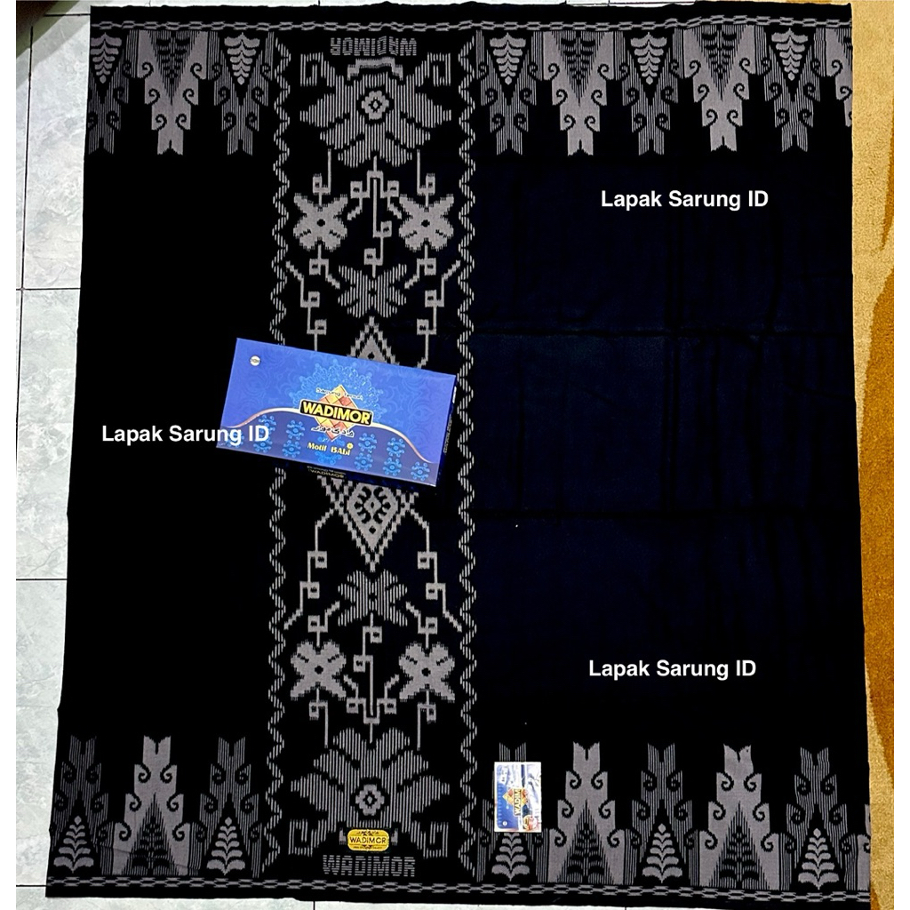 Sarung Wadimor Motif Bali Hitam - Sarung Wadimor Bali 555 Hitam