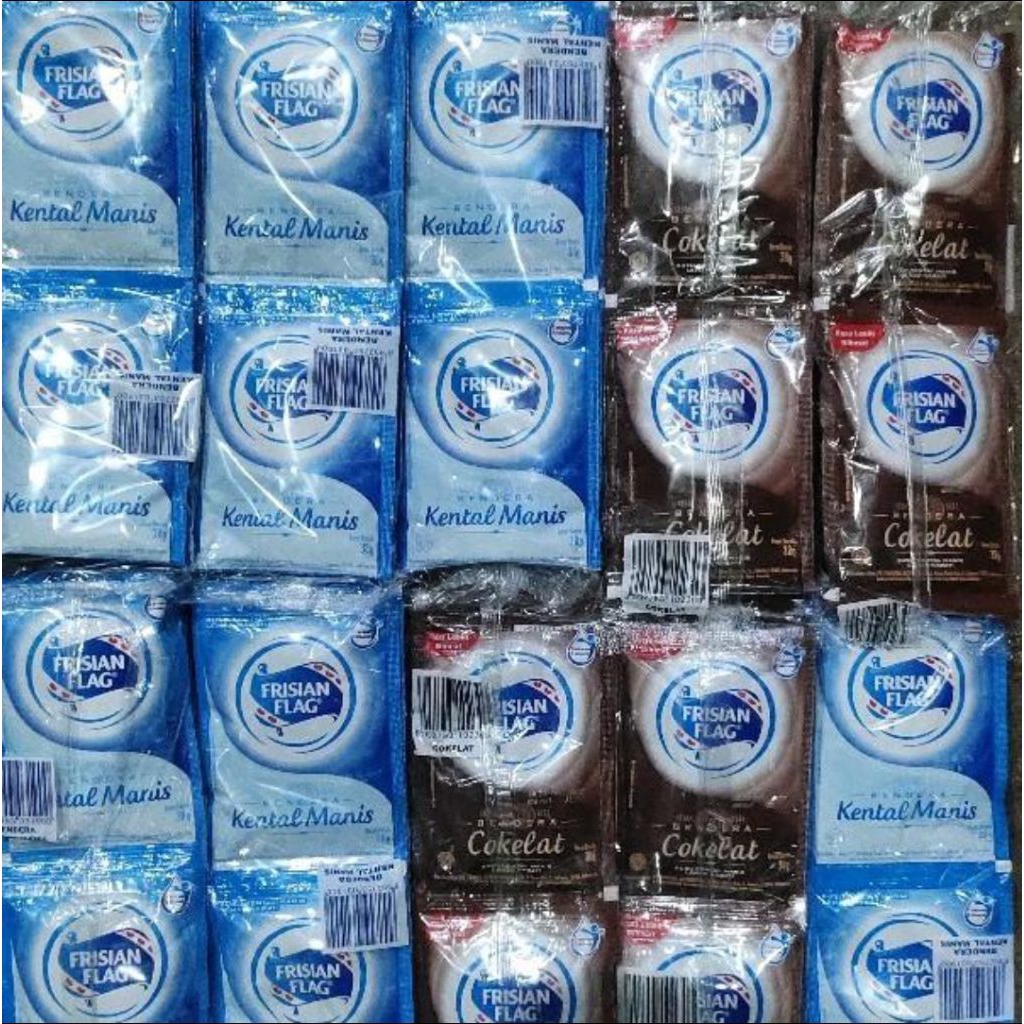 

Frisian Flag susu Kental Manis putih coklat isi 6 pcs