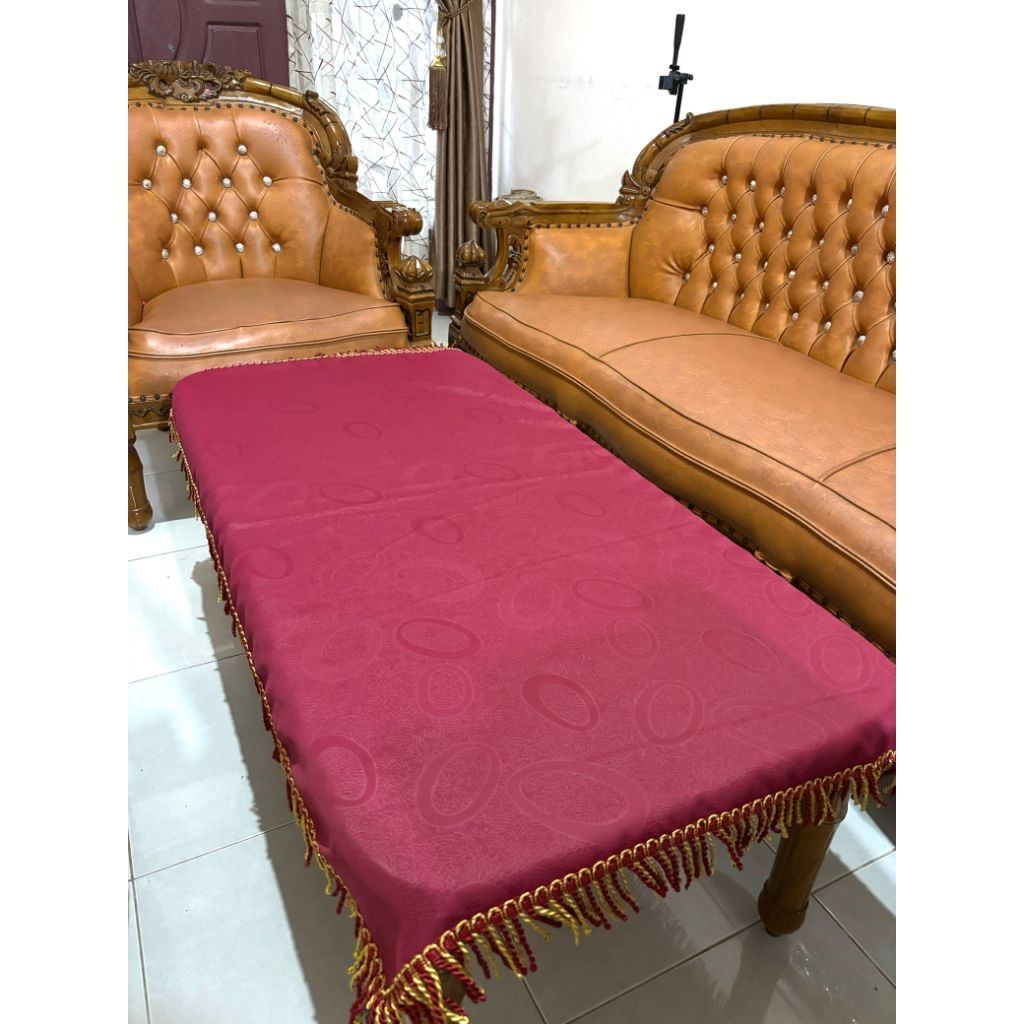 Taplak meja tamu bahan impor / Alas meja tamu
