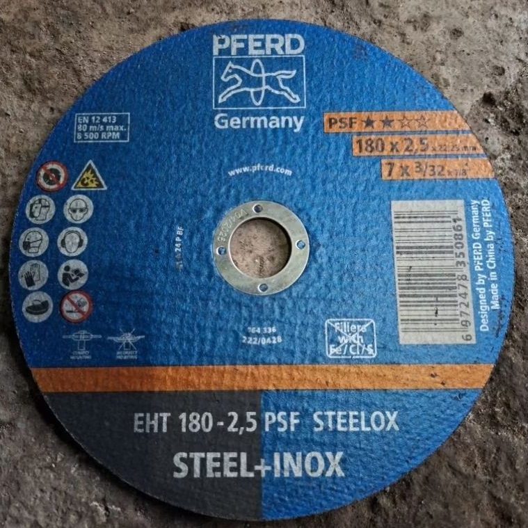 batu gerinda 7 inch PFERD GERMANY 180x2.5x22.25mm 7"