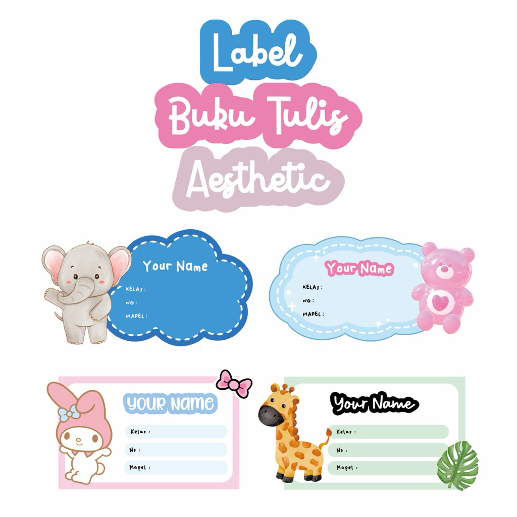 

HWL STUDIO - Stiker Label Buku Estetik Isi 25 Pcs