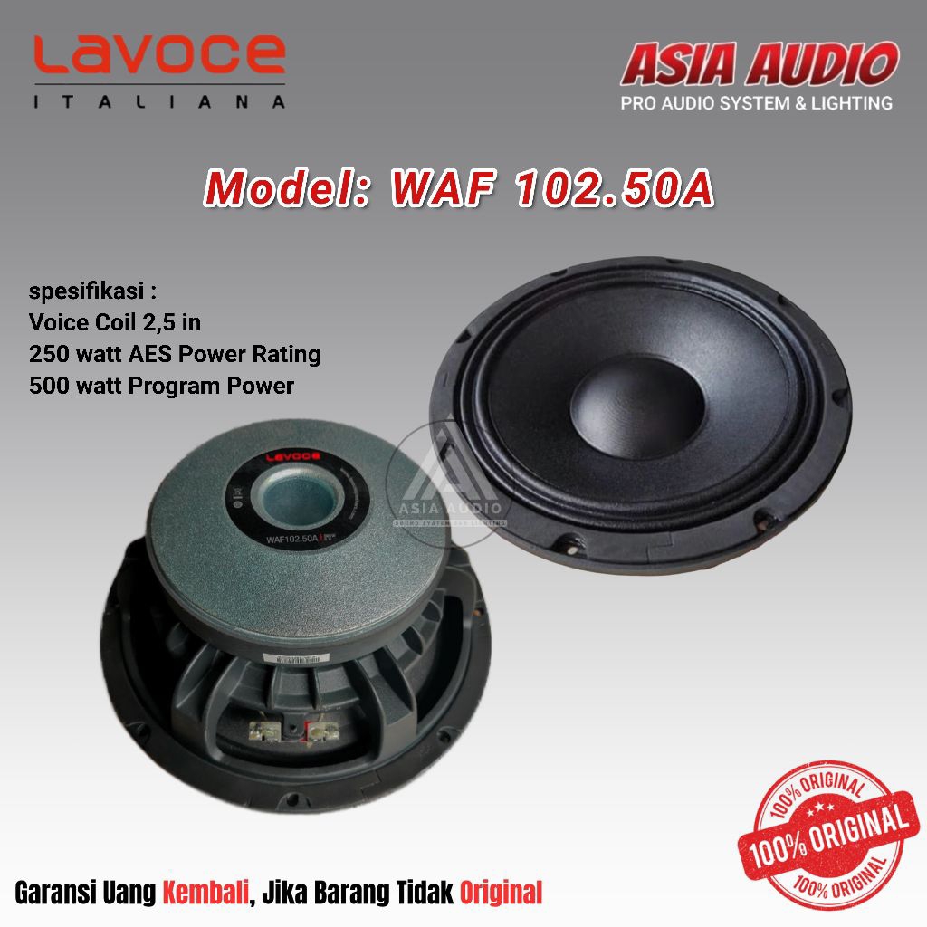 SPEAKER COMPONENT LAVOCE WAF 102.50A