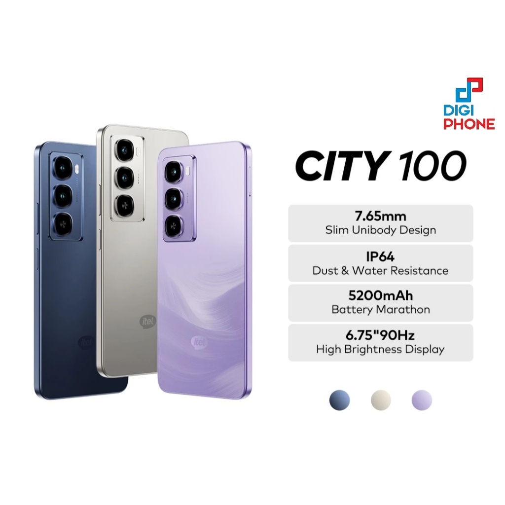 ITEL City 100 HP 1 Jutaan Tahan Banting (Garansi Resmi ITEL Indonesia) #DIGIPHONE