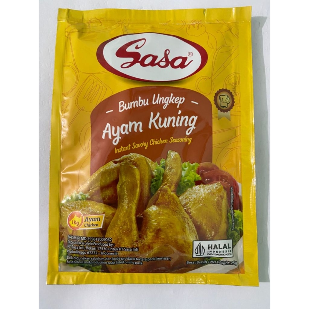 

Sasa Bumbu Ungkep Ayam Kuning 25gr X 10 PC (Exp Juni 2026) Beli 2 Gratis 1 PC (STOCK TERBATAS)
