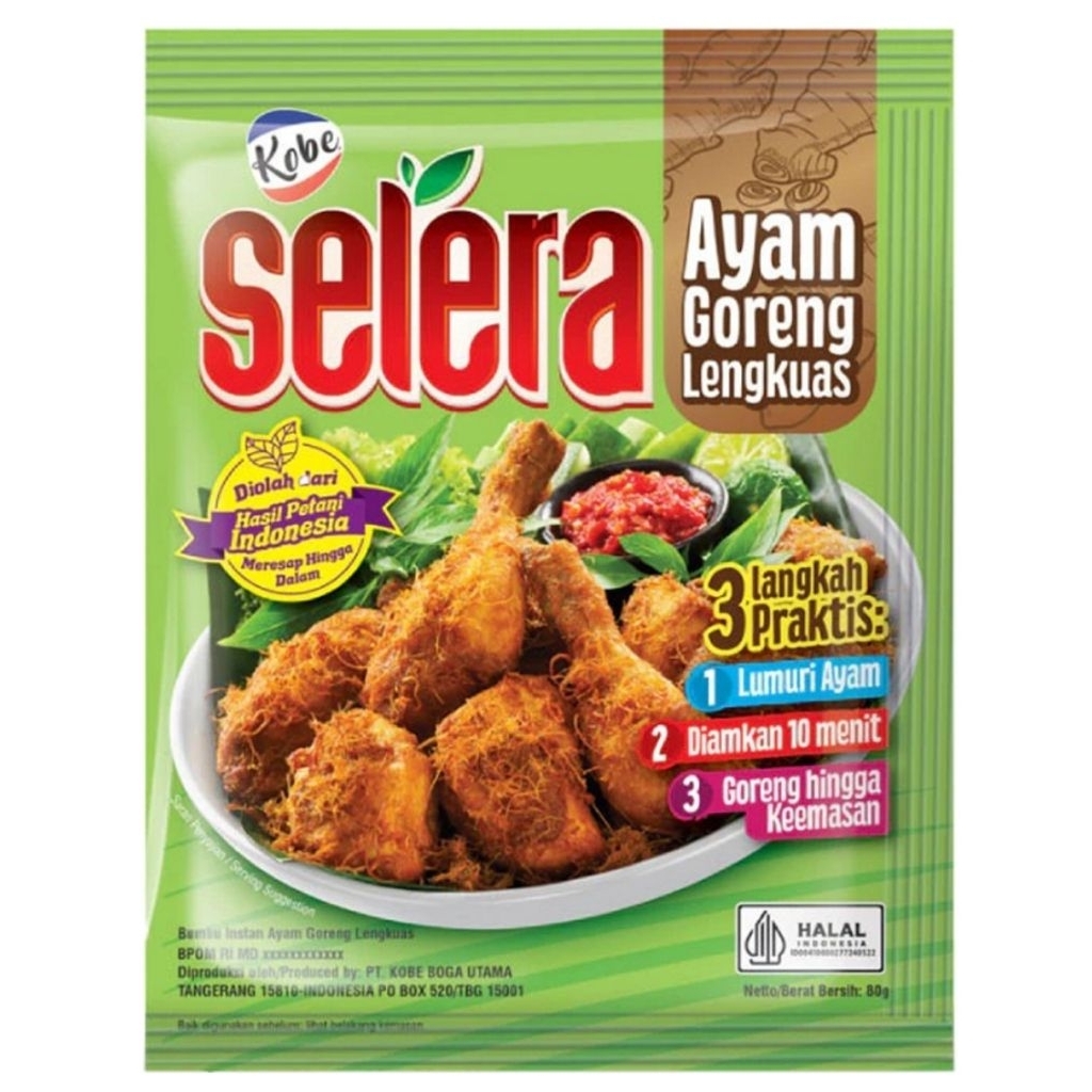 

PROMO !!! Kobe Selera Ayam Goreng Lengkuas 80Gram X 5PC GRATIS 1(Exp Juni 2026)