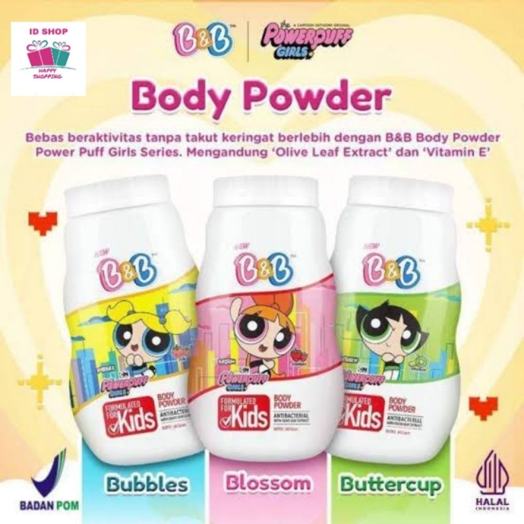 ID SHOP BnB Kids Powder Antibacterial Bedak Bayi 60gr 150gr
