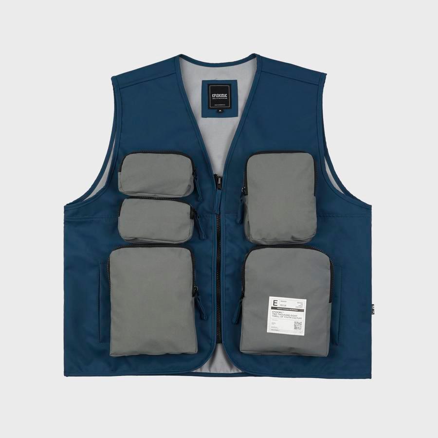 EPIDEMIC JACKET - VEST MOKUJIN DARK NAVY GREY