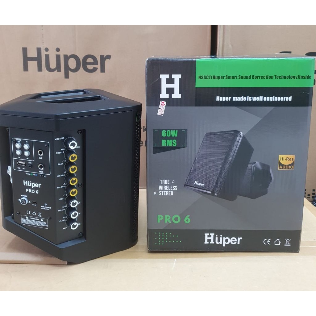 Speaker party box Huper 6Pro 6 Pro speaker portabel Huper original