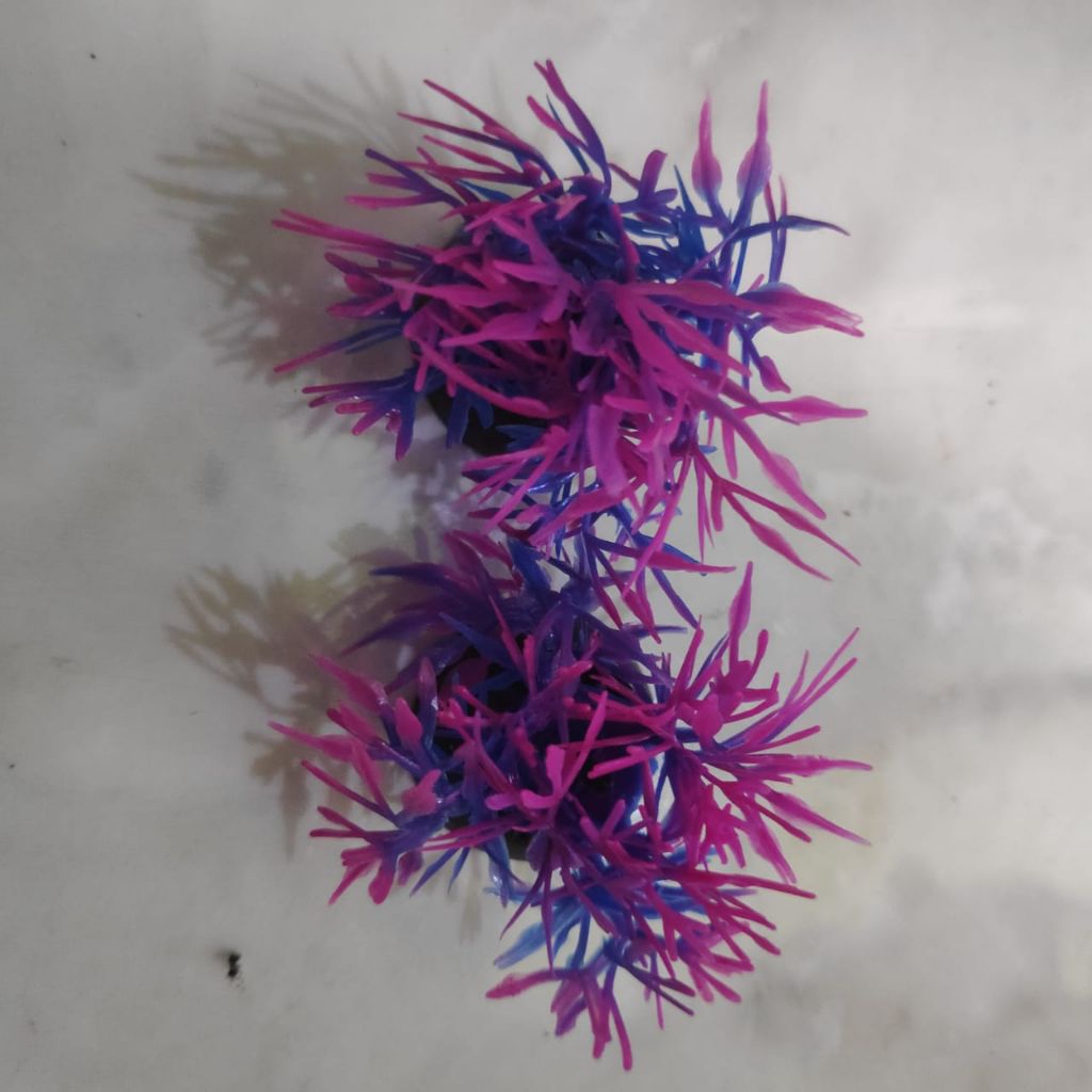 Hiasan Aquarium Tanaman Plastik Kecil Mini