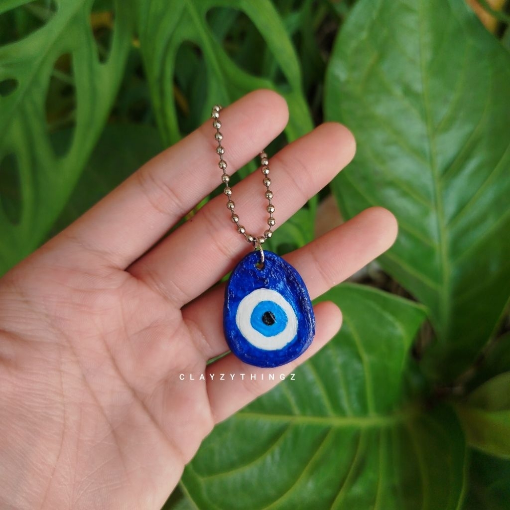 GANTUNGAN KUNCI EVIL EYE HANDMADE- HANDMADE EVIL EYE KEYCHAIN- CLAY