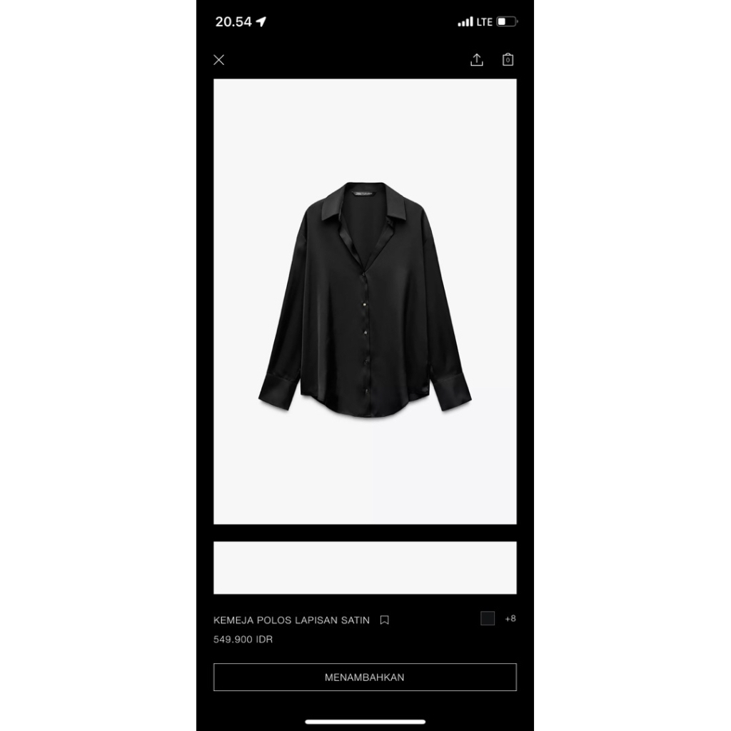 Kemeja satin original Zara