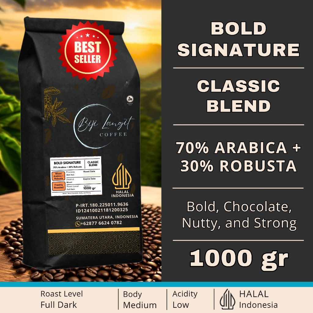 

1000-gram-BIJI-KOPI-BLEND-CAMPURAN-ARABIKA-ROBUSTA-GAYO-70%-30%-Coffee-Bean-Signature