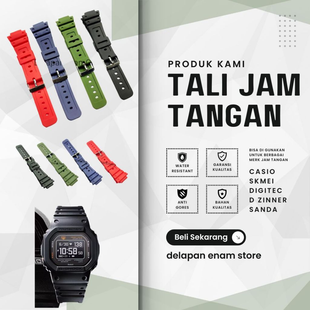 Strap tali jam tangan Casio GMW B5000 GMW-B5000 B-5000