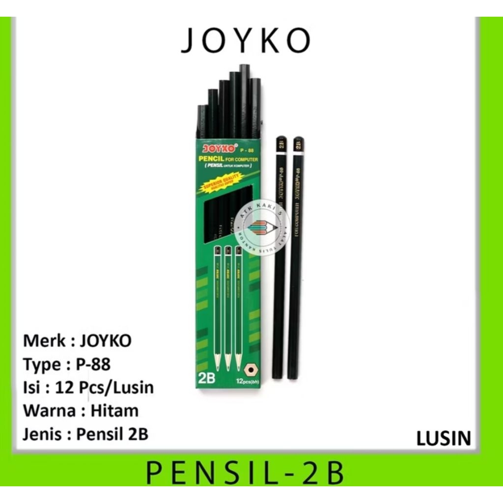 

Joyko Pensil 2B Pensil Untuk Komputer / Pensil Dan Penghapus