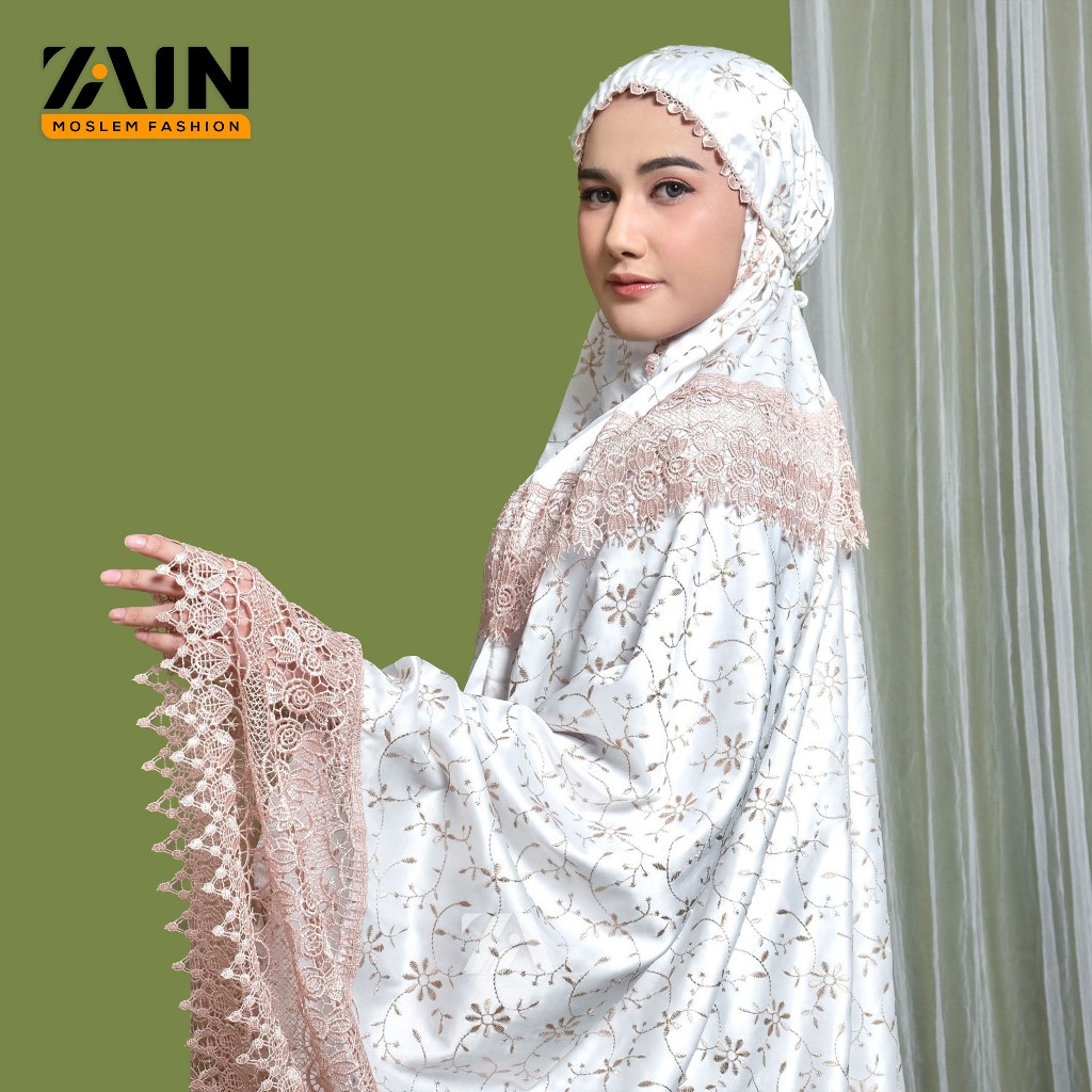 Mukena Dewasa Sutra Milo Prada Kalung Mewah Cantik Exlusive - ZAIN MOSLEM FASHION