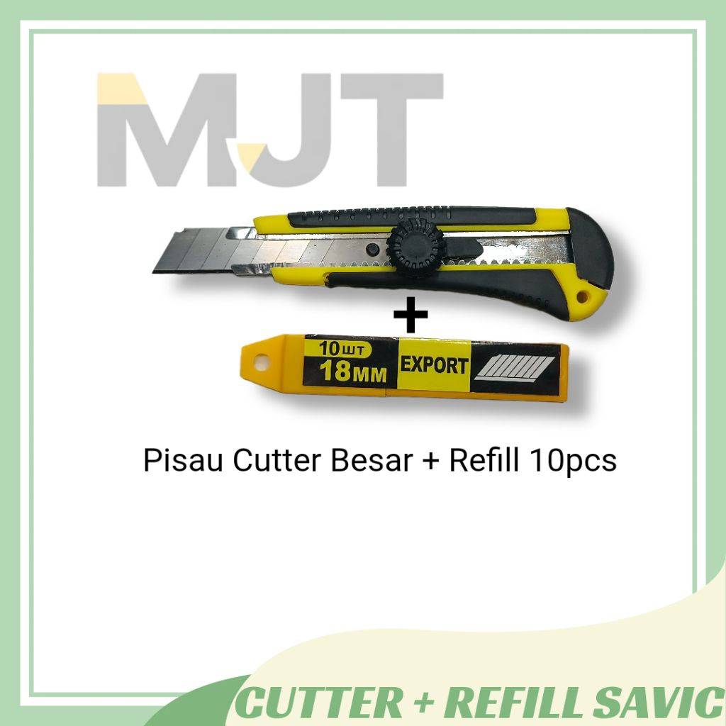 

pisau cutter besar free refill / cutter besar murah / Cutter plus refill