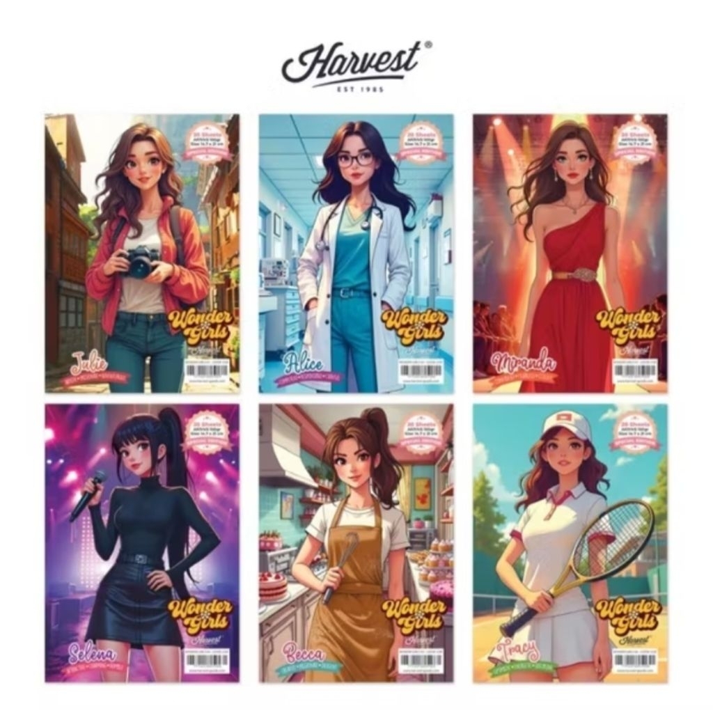 

Isi Binder Harvest/ Kertas Binder Harvest Loose Leaf A5 seri Wonder Girls
