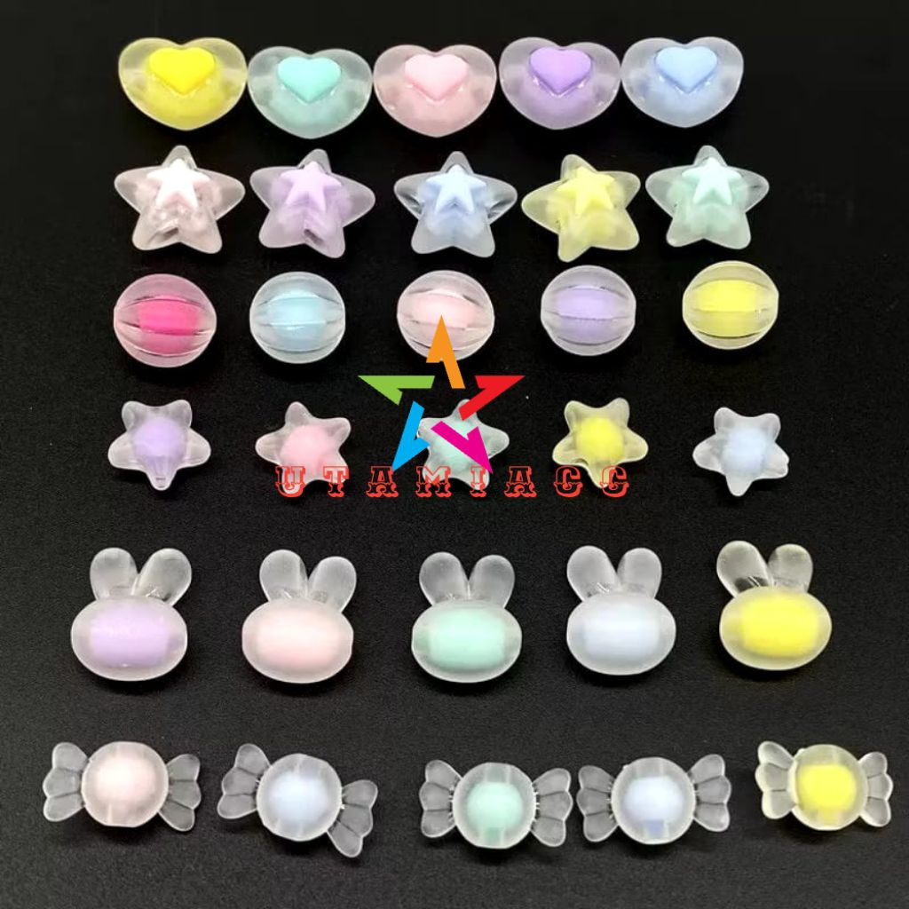 Manik Manik Mote Kristal Mote isi Doff Mote Lucu Candy Bahan Craft