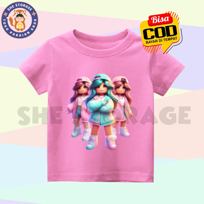 BAJU ANAK KAOS ANAK ROBLOX GAME / ROBLOX GIRL