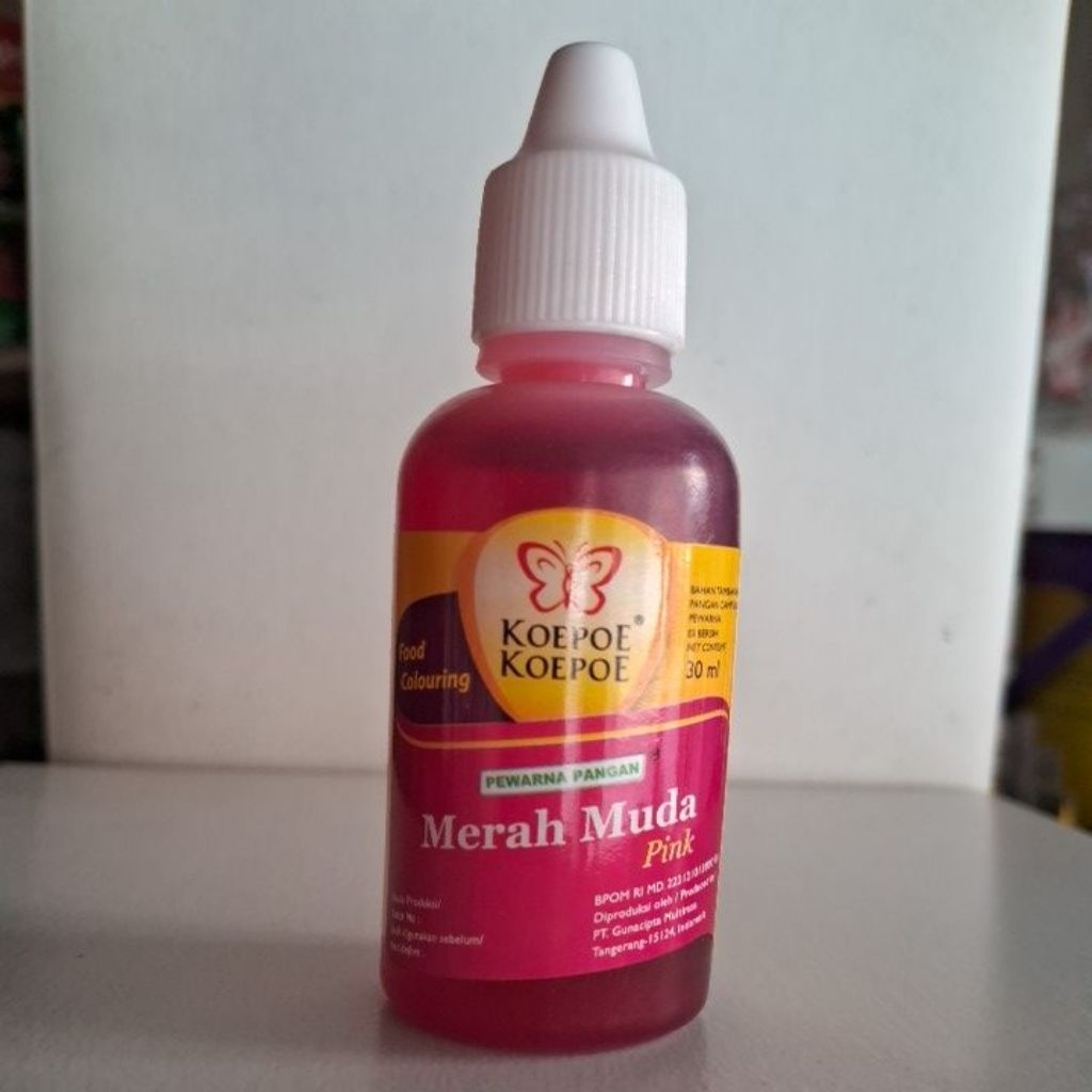 

KOEPOE KOEPOE PEWARNA MAKANAN / FOOD COLOURING WARNA MERAH MUDA (PINK) 30ML