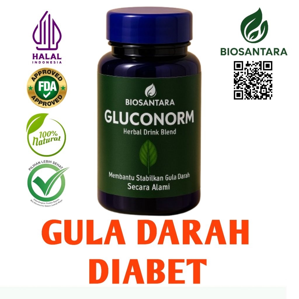 

BIOSANTARA GLUCONORM Herbal Gula Darah | Atasi Diabetes Secara Alami | 100g