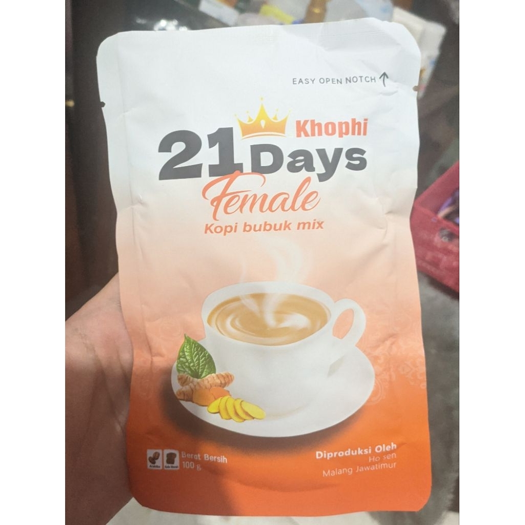 

21 days coffee female kopi bubuk female