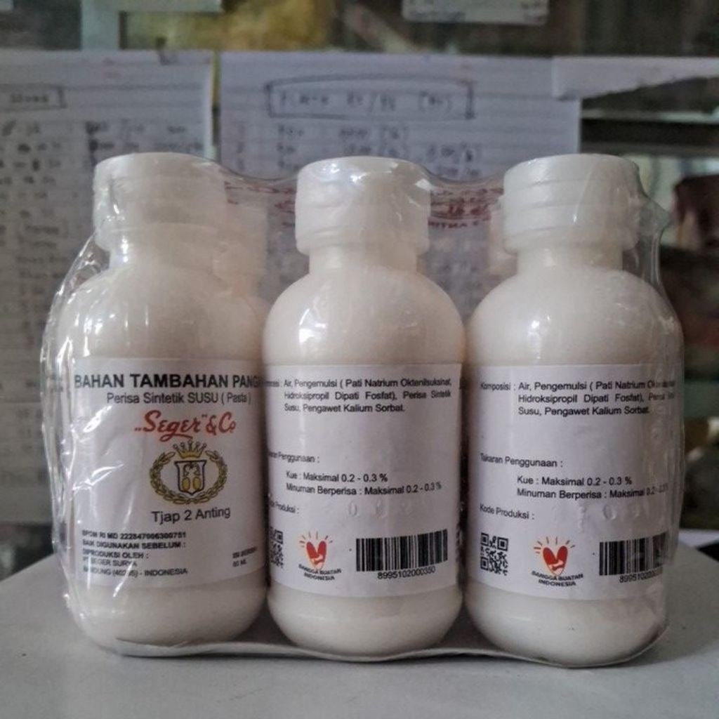 

SEGER N CO TJAP 2 ANTING PERISA SINTETIK SUSU (PASTA) ISI 60ML