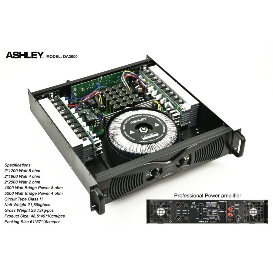 Power Amplifier Ashley DA 3000 / DA3000 / DA-3000 ORIGINAL