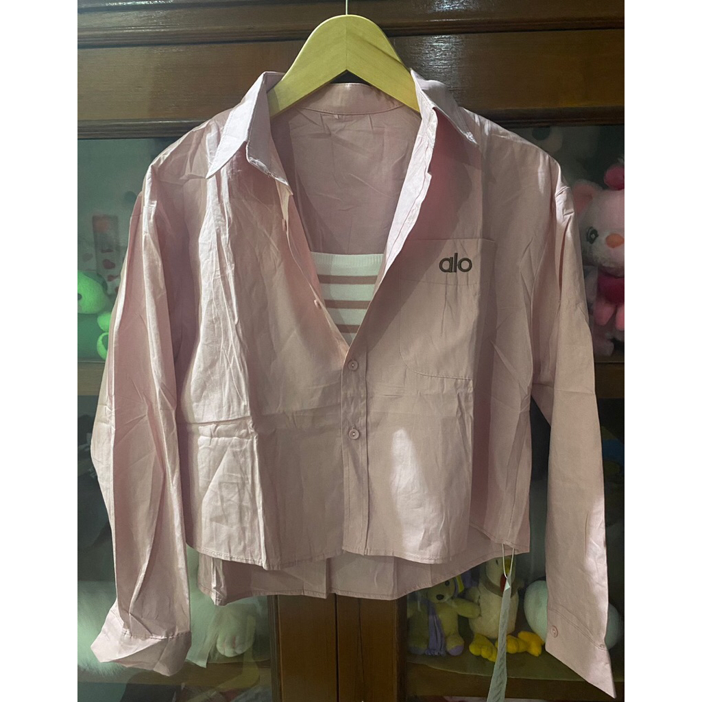 Kemeja BKK Kemeja Wanita Alo by Meimeijia Kemeja Katun Alo 2 in 1 Kemeja Alo plus inner Kemeja Alo p