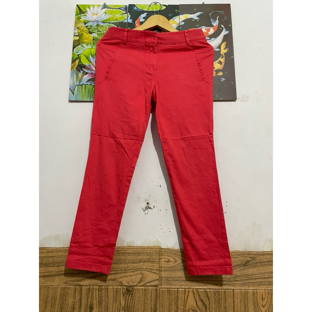 PRELOVED CELANA KATUN SLIMFIT PINK NEON MINUS