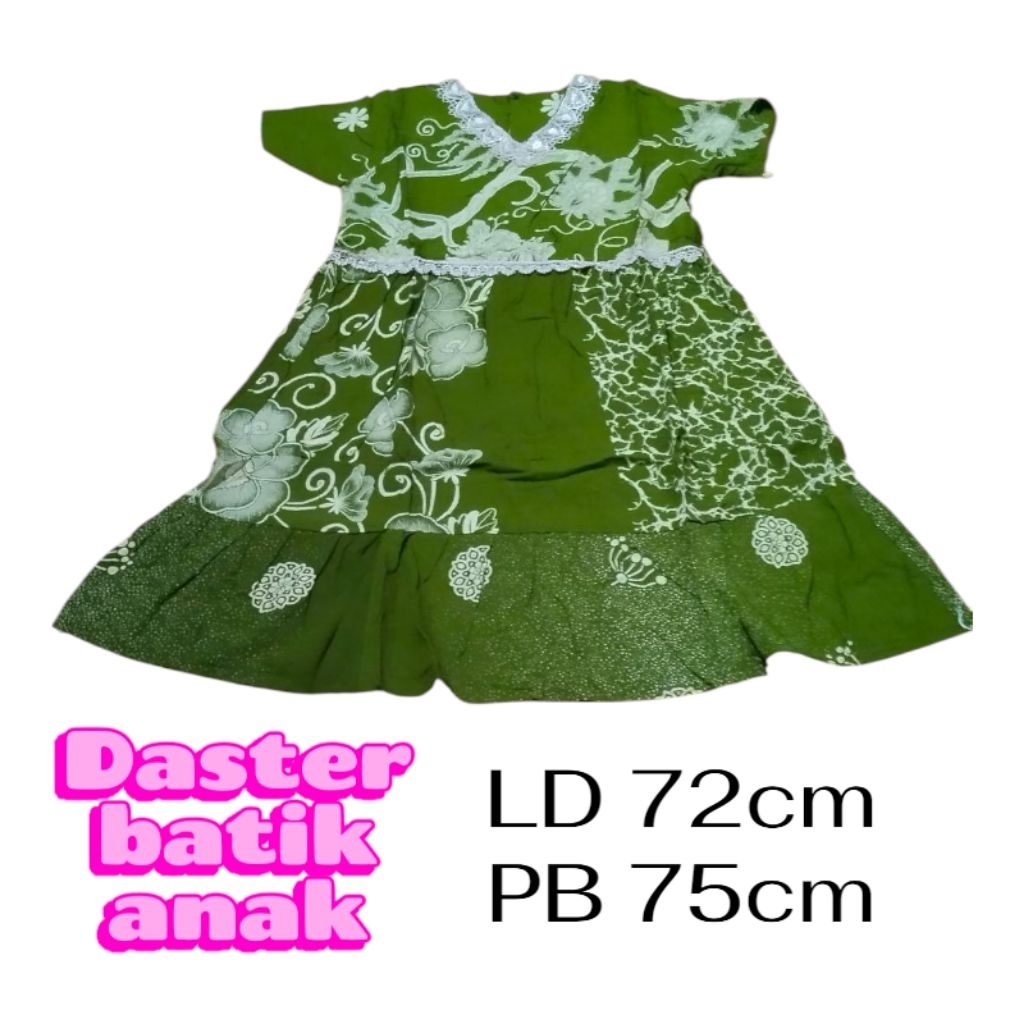 daster batik anak perempuan dress batik anak