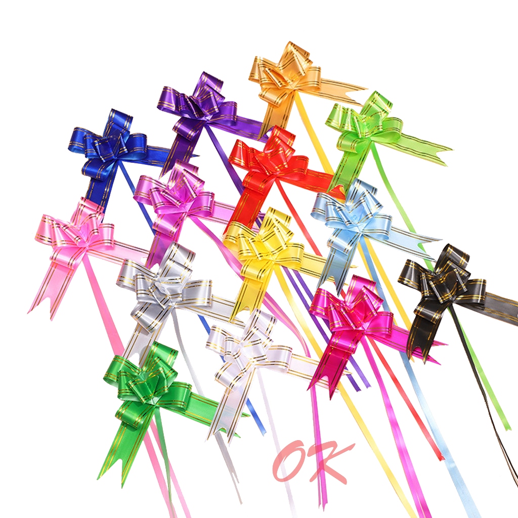 

(10 pcs) OKB Pita Tarik Serut 15 mm Dekorasi Hiasan Parsel Kado Gift Box Buket Souvenir