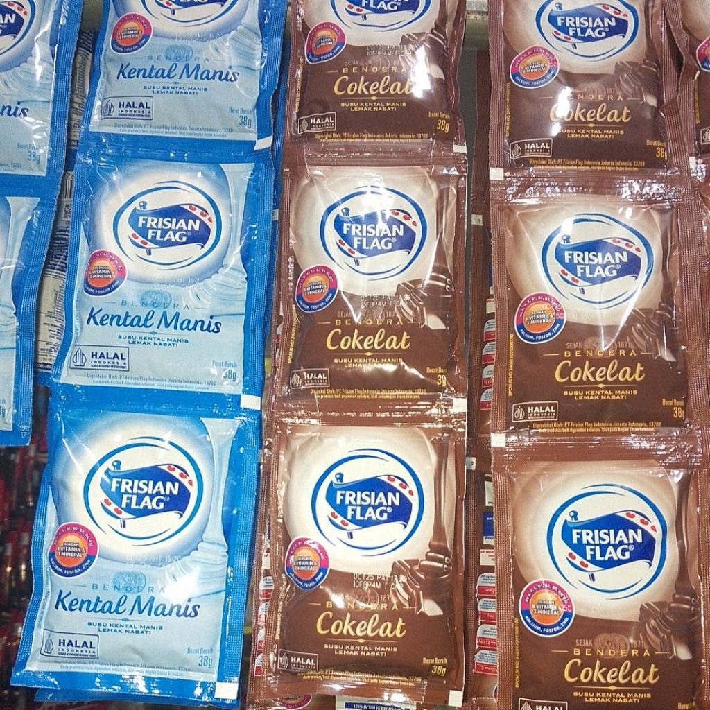 

(1 renceng )susu kental manis frisian flag sacset 38gr isi 6 sacset